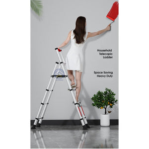 ODOROKU Household Aluminum Telescopic Ladder Extension Multi-Purpose Ladder Base Support - ODOROKU