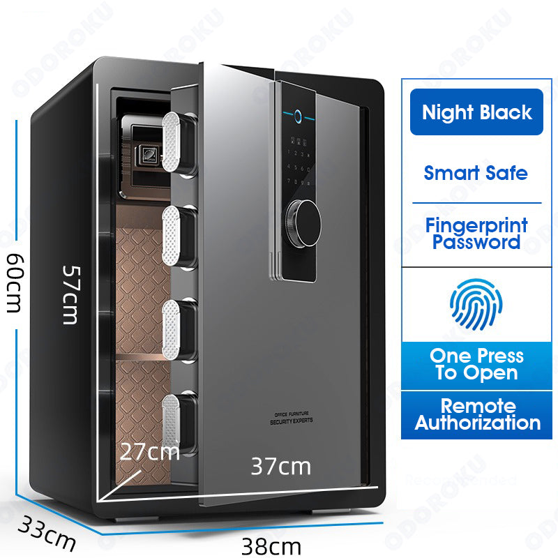 ODOROKU Luxury Electronic Digital Biometric & Password Safe with Internal Cabinet for Home Luxury Fingerprint Safe Security Safe Box Digital Home Safe with Fingerprint Access, Jewelry Safes for Home, Small Safe Anti Theft - ODOROKU