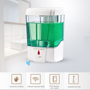 ODOROKU 700ml/1000ml Automatic Soap Dispenser Wall Mounted Contactless for Kitchen, Toilet or Bathroom Use - ODOROKU