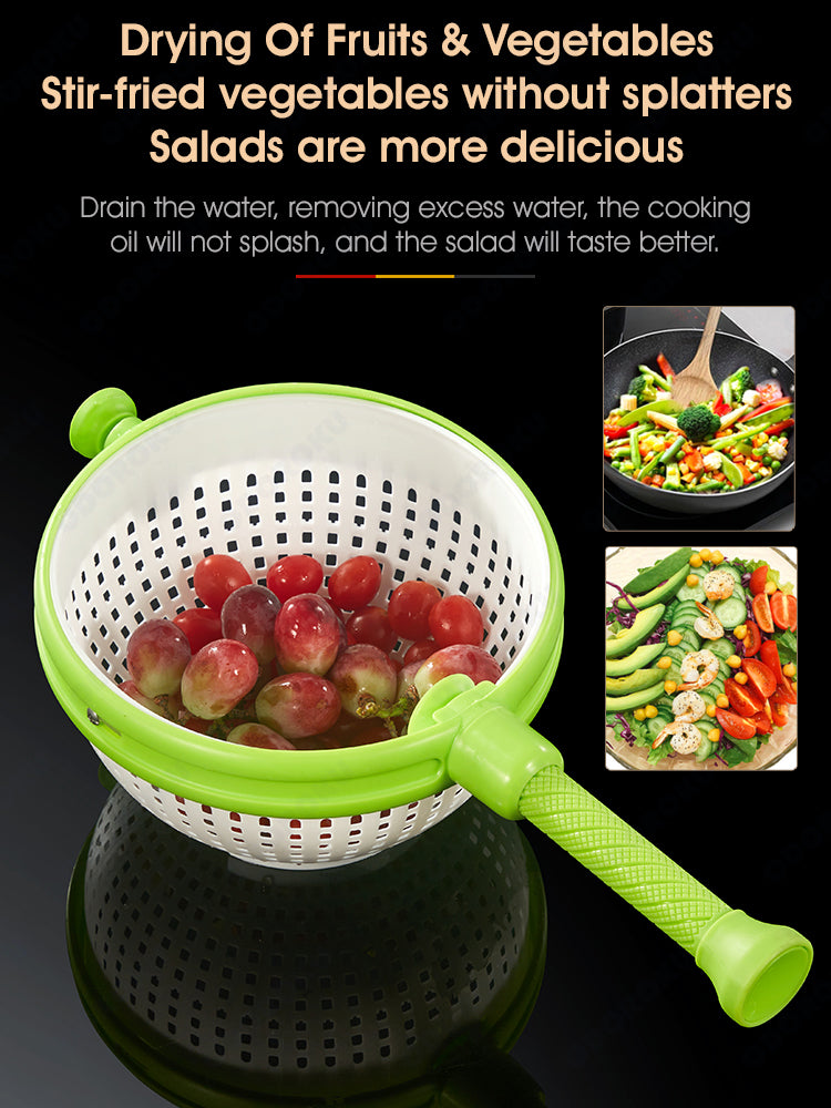 ODOROKU Multipurpose Kitchen Collapsible Salad Spinner with Handle Strainer Washer Dryer Drainer for Cleaning Vegetables Fruits - ODOROKU