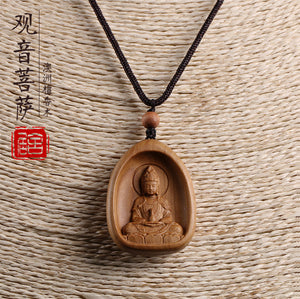 ODOROKU Yellow Box Wood Buddha and Bodhisattva Statue Hand Carved Yellow Wood Statue Standing Sitting Sculpture Handmade Figurine - ODOROKU