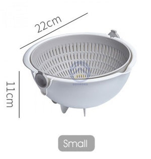 ODOROKU 360° Rotation Fruit & Vegetable Drain Basket Multifunction Kitchen Drainer Food Fruits Colander Drainer Strainer - ODOROKU