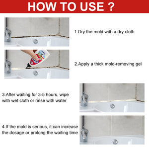 ODOROKU Wall Mold Remover Gel 120g with Free Gloves Mildew Removal Automatically Decompose and Remove Mold, Permeability and Mold Removal Continuous Protection Great for Tiles Grout Sealant Bath Sinks Showers - ODOROKU