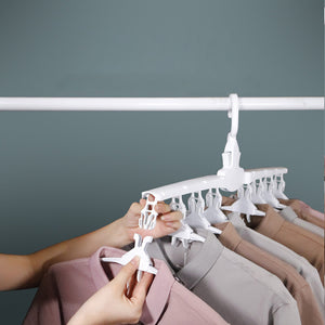 ODOROKU 8 In 1 Space Saving Indoor Clothes Dryer Hanger Flexible Portable Foldable Clothes Rack White Colour - ODOROKU