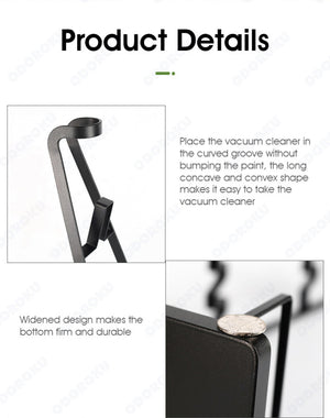 ODOROKU Universal Vacuum Stand with 6 Holder for Dyson Dreame Dibea Roborock Vacuum Cleaner Rack Vacuum Accessories Stable Metal Organizer Stand Holder - ODOROKU