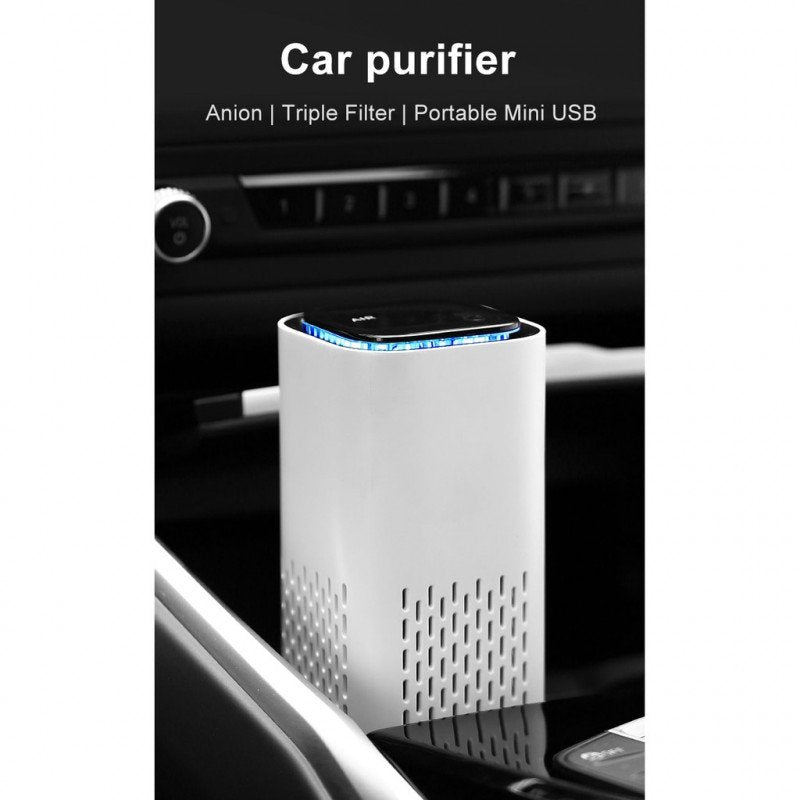 ODOROKU Mini HEPA USB-C Powered Air Purifier Ultra Portable Ultra Quiet Perfect for Travel In-Car and Desktop White Black Green - ODOROKU